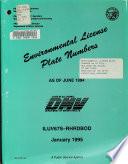 Environmental License Plate Numbers as of ...