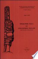 Epigrafía maya y lingüística mayance