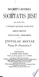 Epistolae mixtae: 1549-1552