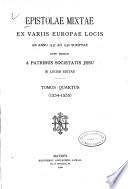 Epistolae mixtae ex variis Europae locis ab anno 1537 ad 1556 scriptae