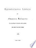 Epistolario lírico de Amparo Baluarte