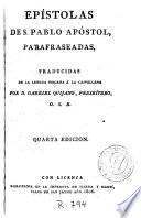 Epístolas de S. Pablo apóstol parafraseadas