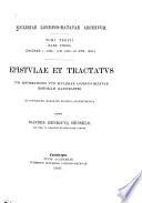 Epistulae et tractatus