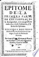 Epitome de la primera parte de las fabulas de la antiguedad
