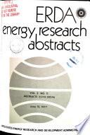 ERDA Energy Research Abstracts