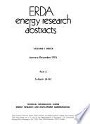 ERDA Energy Research Abstracts