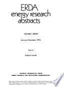 ERDA Energy Research Abstracts