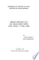 Esbozo histórico de las relaciones entre Cuba-Rusia y Cuba-URSS