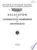 Escalafón de catedráticos numerarios de universidad