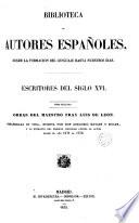 Escritores del siglo XVI, 2 (Biblioteca Autores Españoles, 31)