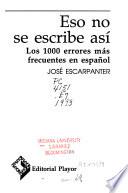 Eso no se escribe así