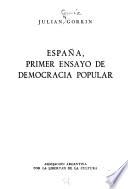 España, primer ensayo de democracia popular