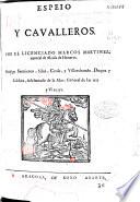 Espeio de principes y caualleros