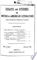 Essays and Studies in British and American Literature