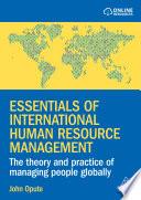 Essentials of International Human Resource Management