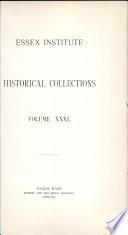 Essex Institute Historical Collections