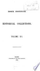 Essex Institute Historical Collections