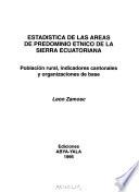 Estadística de las áreas de predominio étnico de la sierra ecuatoriana