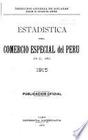 Estadística del comercio especial del Perú en el año ...