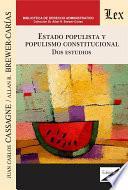 Estado populista y populismo constitucional