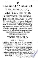 Estado Sagrado chronologico, genealogico, y universal del mundo