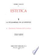 Estetica, I [i.e. uno]: Cuestiones liminares de lo estetico 1. ed. 1967