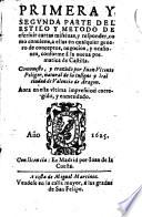 Estilo y methodo de Escrivir Cartas missivas