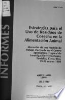 Estrategias para el uso de residuos de cosecha en la alimentación animal