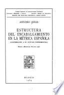 Estructura del encabalgamiento en la métrica española