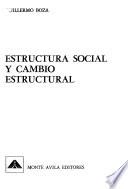 Estructura social y cambio estructural