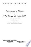Estructura y forma en El poema de mío Cid.