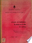 Estudio de habilitación de tierras en el Valle de Viedma
