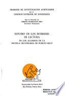Estudio de los intereses de lectura
