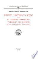 Estudio histórico-crítico de El desierto prodigioso y prodigio del desierto de don Pedro de Solís y Valenzuela