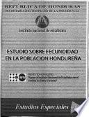 Estudio sobre fecundidad en la población hondureña