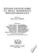 Estudios críticos sobre la prosa modernista hispanoamericana
