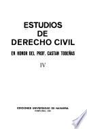 Estudios de derecho civil en honor del Prof. Castán Tobeñas