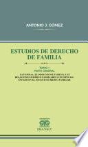 Estudios de derecho de familia. Tomo I