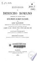 Estudios de derecho romano