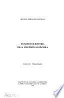 Estudios de historia de la lingüística española