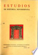 Estudios de historia novohispana