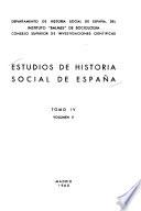 Estudios de historia social de España