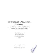 Estudios de lingüística general