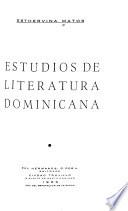 Estudios de literatura dominicana