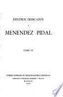 Estudios dedicados a Menéndez Pidal