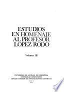 Estudios en homenaje al Profesor López Rodó