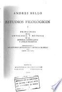 Estudios filológicas I