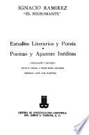 Estudios literarios y poesias. Poemas y apuntes ineditos