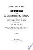 Estudios sobre el cosmopolitismo humano