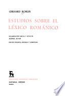 Estudios sobre el léxico románico